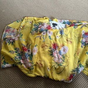 Yellow floral Karen Kane blouse